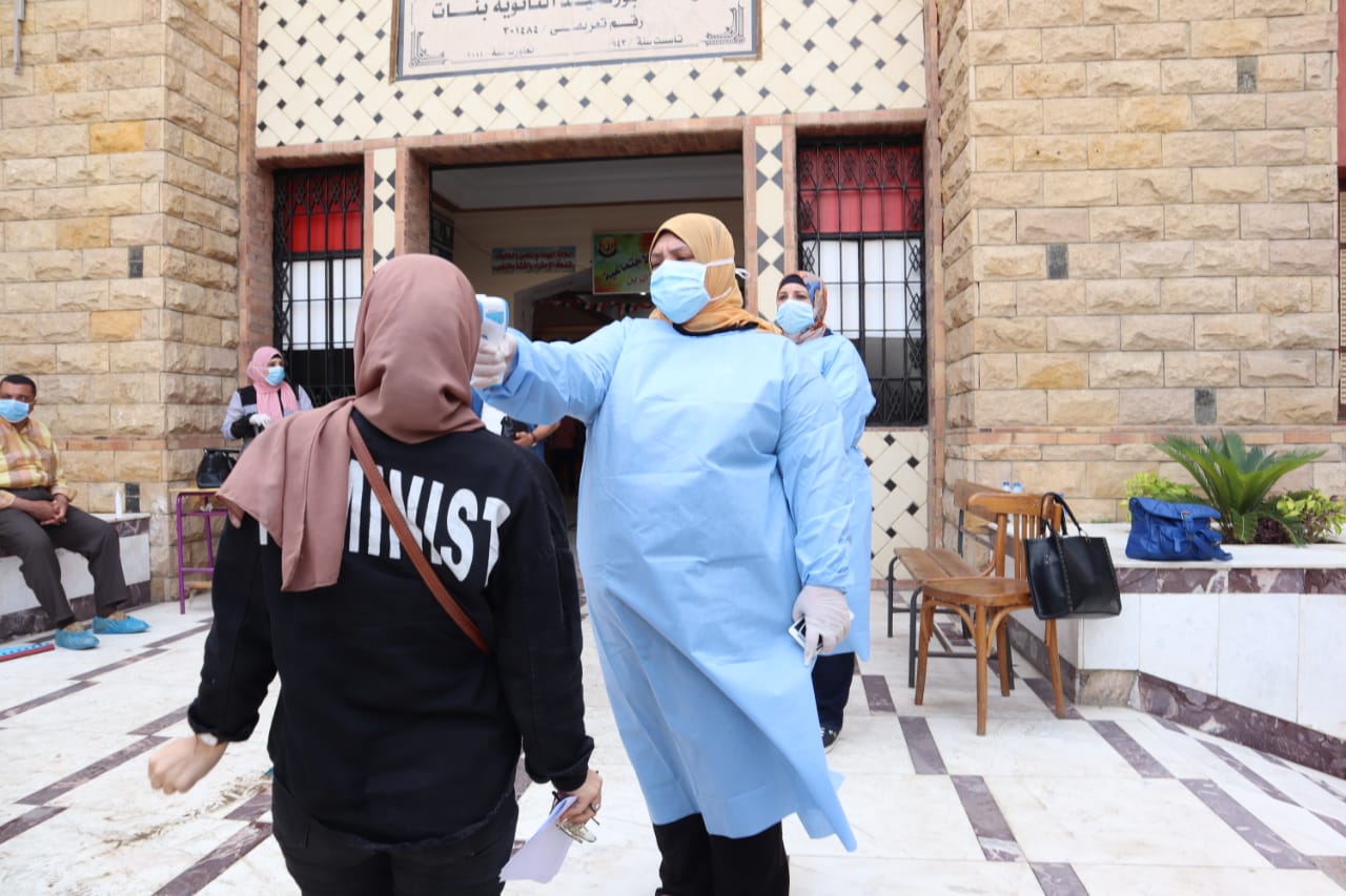 فحص كورونا دخل لجان الثانوية العامة في بورسعيد