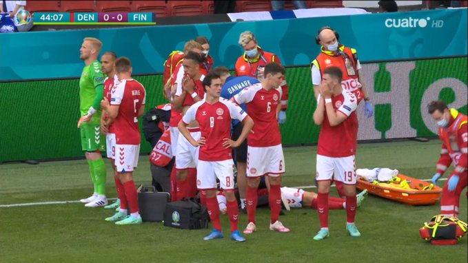 إصابة اريكسن فى مباراة الدنمارك وفنلندا