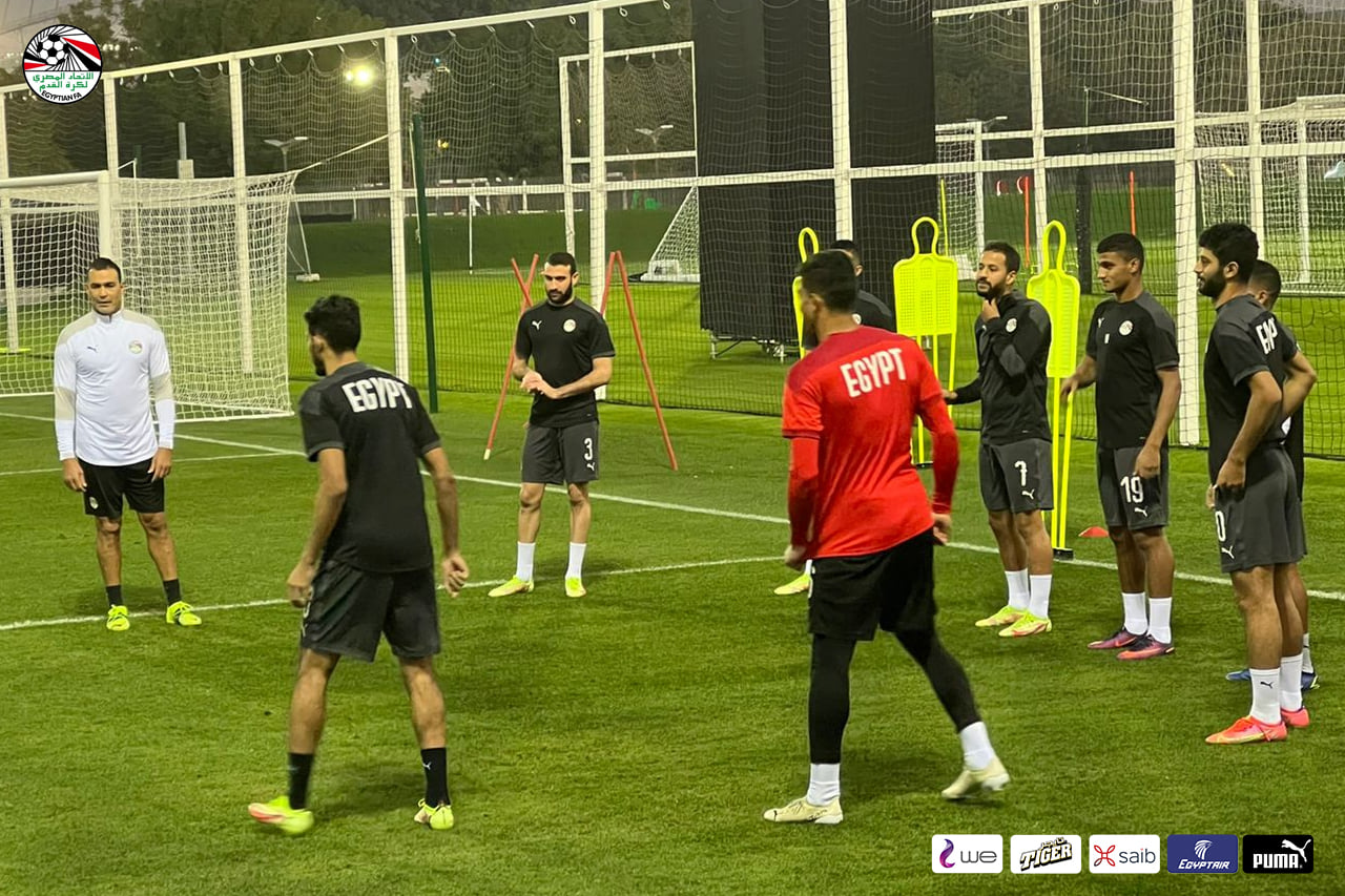منتخب مصر يختتم تدريباته استعدادًا للأردن
