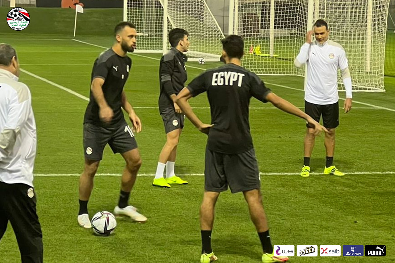منتخب مصر يختتم تدريباته استعدادًا للأردن