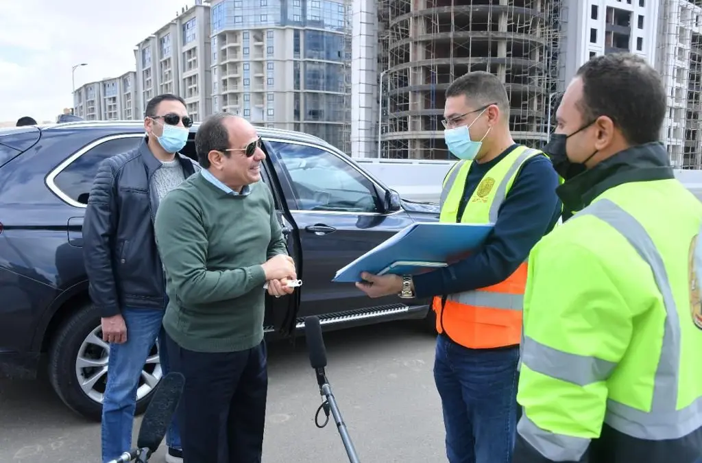الرئيس السيسي خلال جولته التفقدية