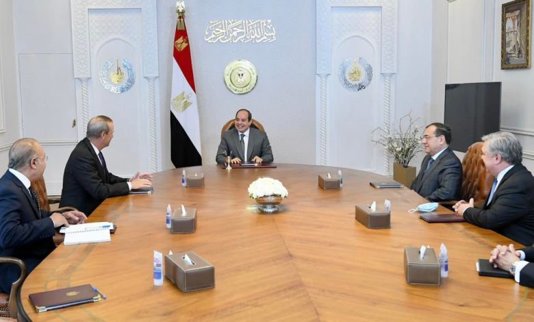 الرئيس السيسي خلال الاجتماع