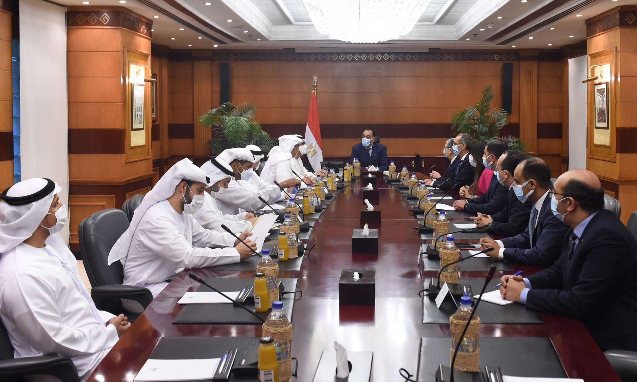 مدبولي خلال لقائه وزير الصناعة والتكنولوجيا المتقدمة الإماراتي