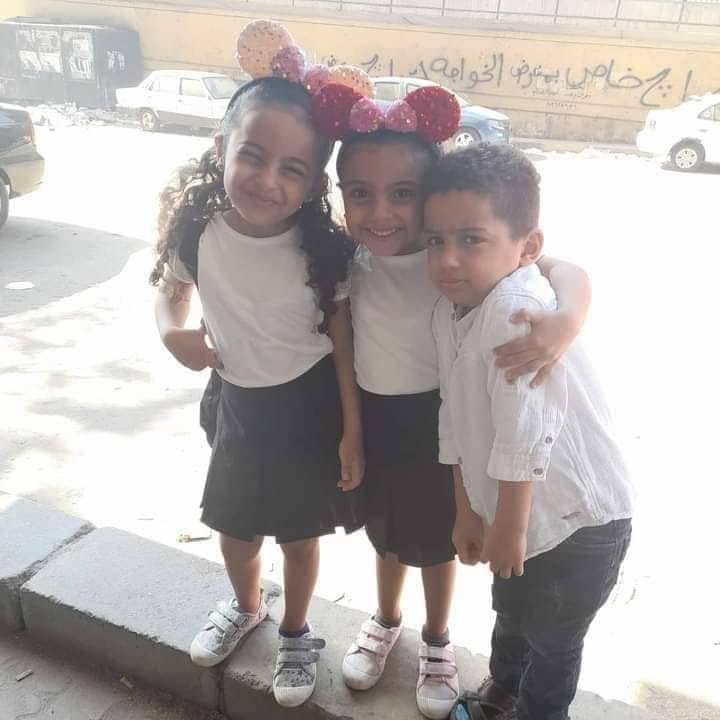3 أشقاء أطفال ضحايا حادث حريق كنيسة ابو سيفين
