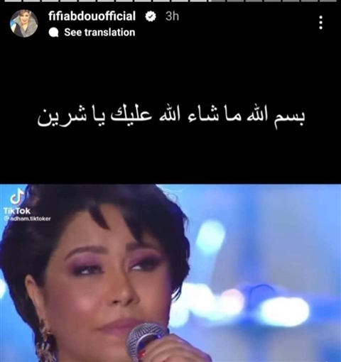 فيفي عبده تدعم شيرين عبد الوهاب بعد حفلها فى تونس