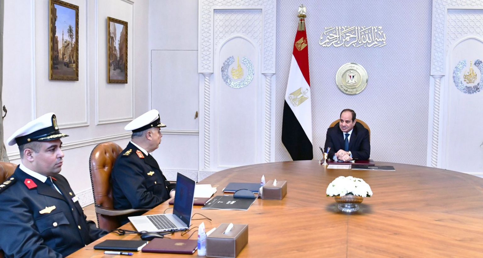 الرئيس السيسي خلال الاجتماع