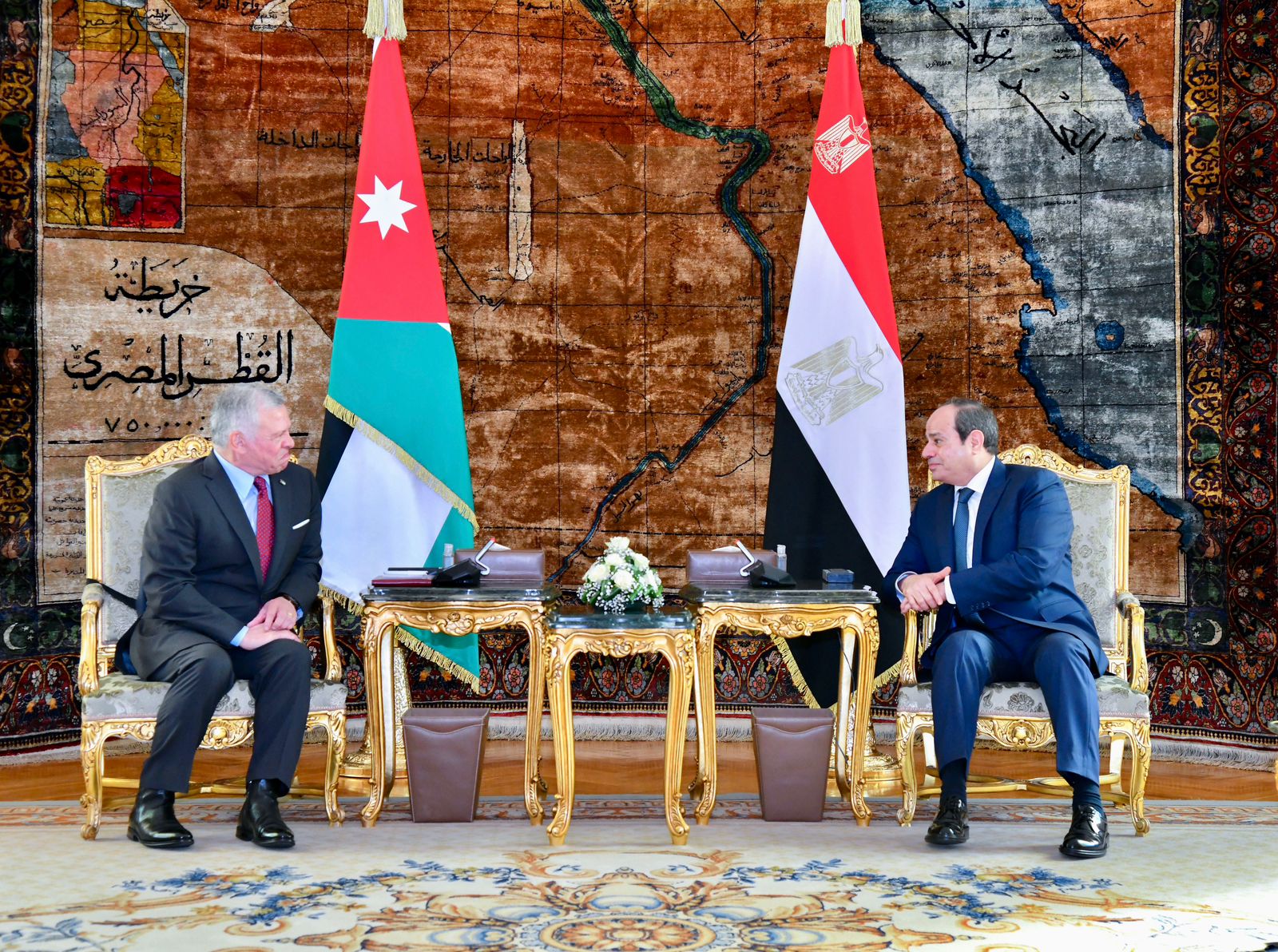 الرئيس السيسي والعاهل الأردني