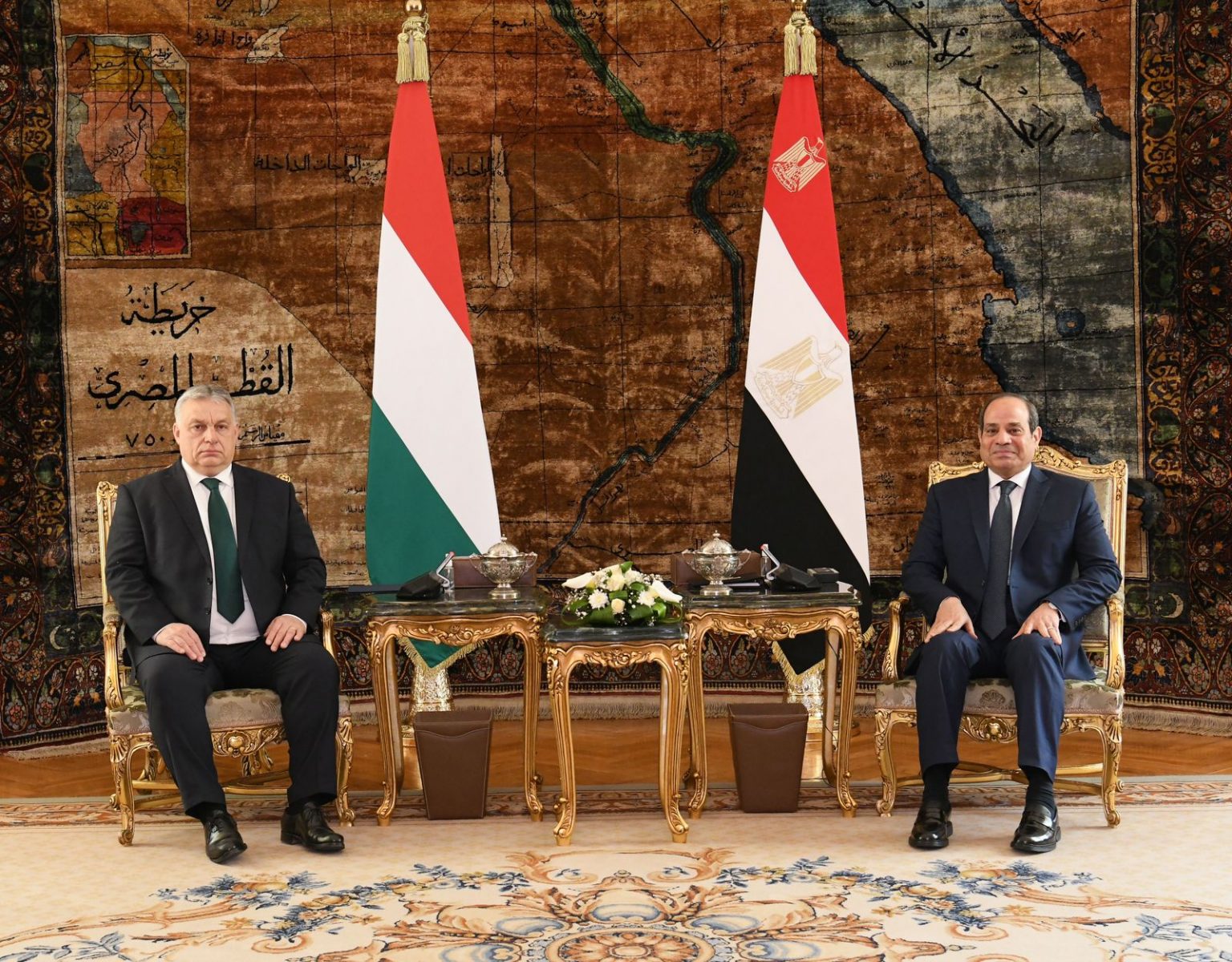 الرئيس السيسي خلال لقائه رئيس وزراء المجر