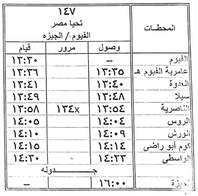 السكة الحديد تعلن المواعيد الجديدة للقطارات في شهر رمضان