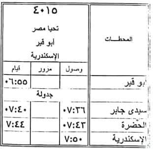 السكة الحديد تعلن المواعيد الجديدة للقطارات في شهر رمضان