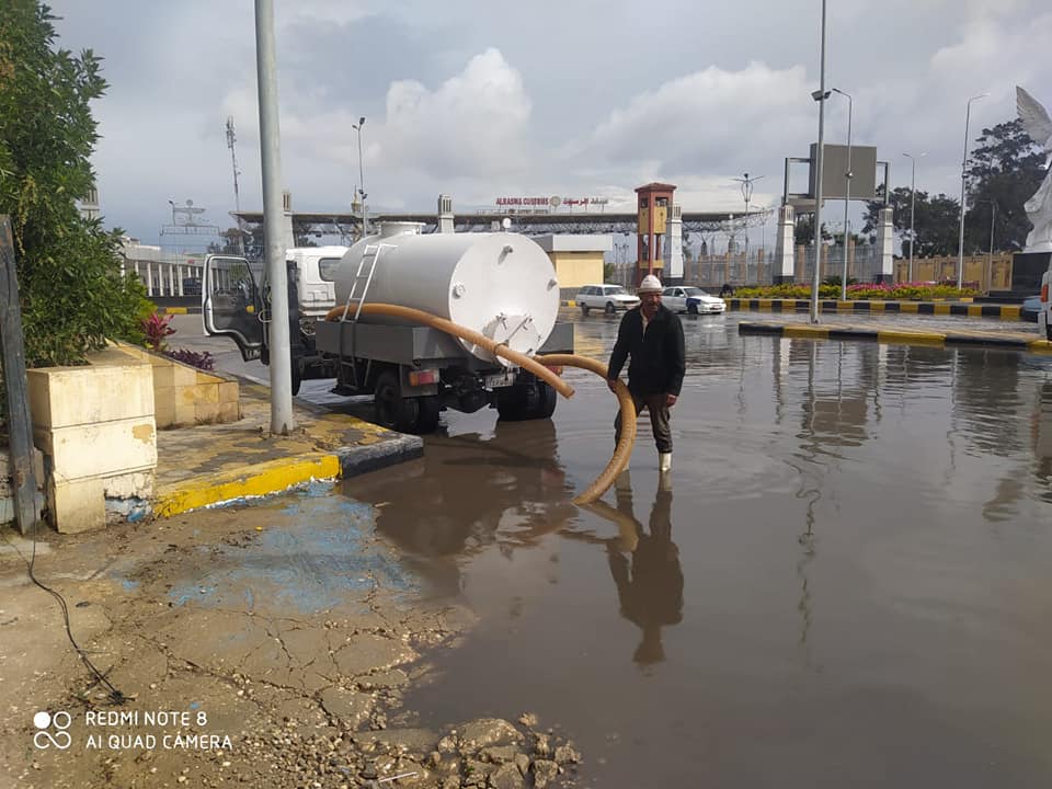 جهود رفع آثار الأمطار