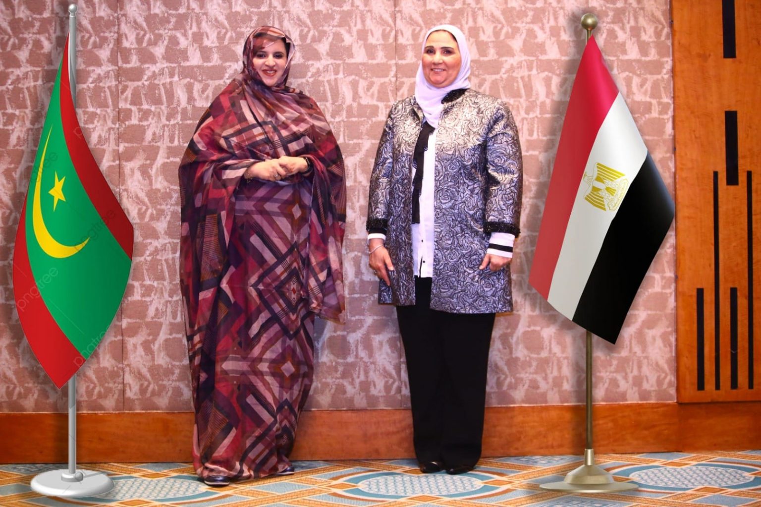 وزيرة التضامن خلال اللقاء