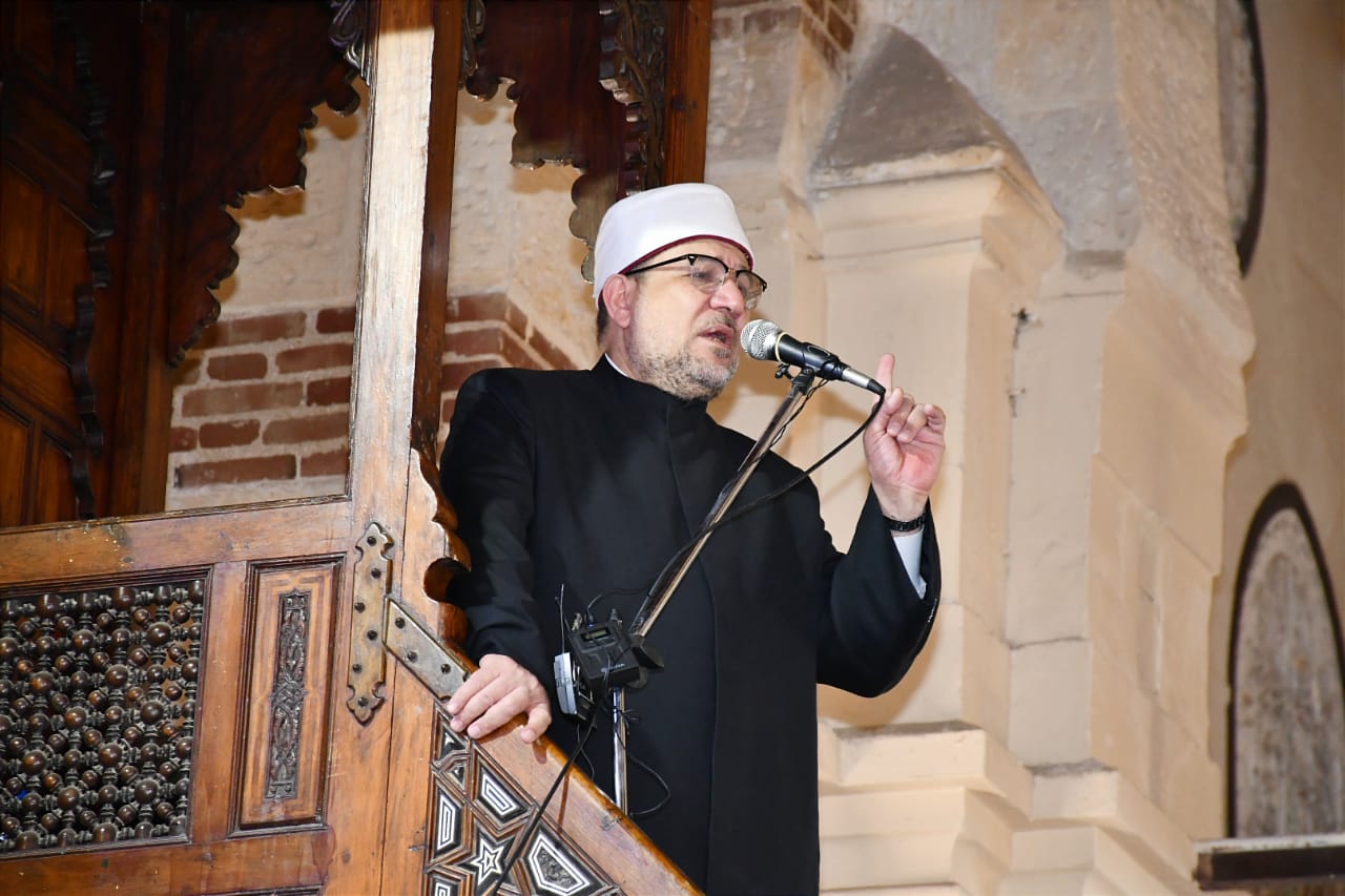 وزير الأوقاف خلال خطبة الجمعة