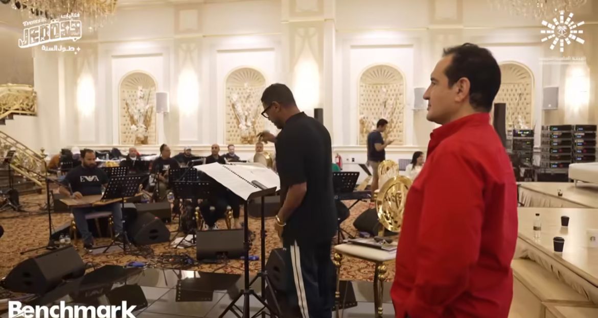 بروفات حفل ليلة من الزمن الجميل