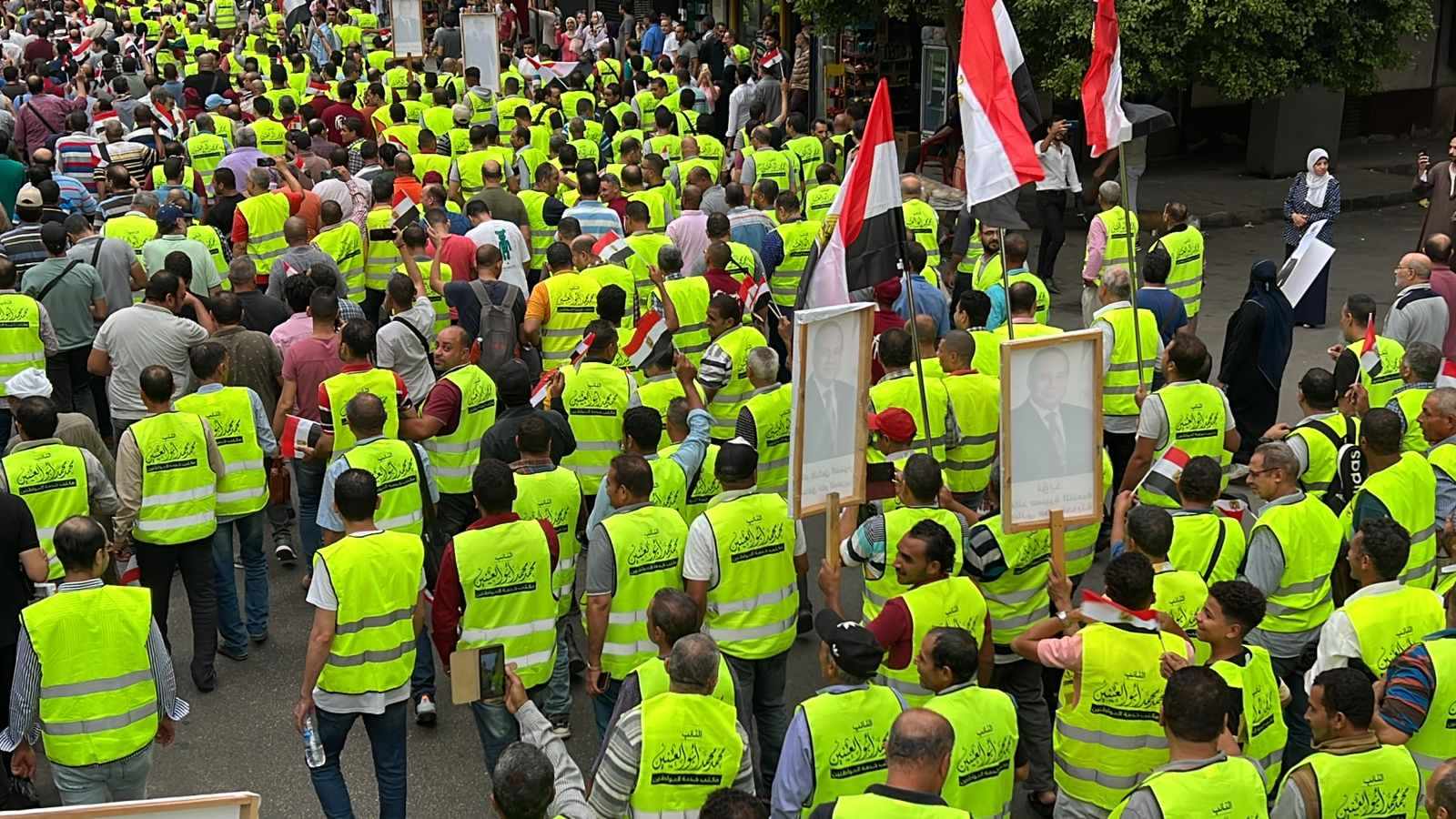 مسيرات لدعم الرئيس السيسي في الجيزة