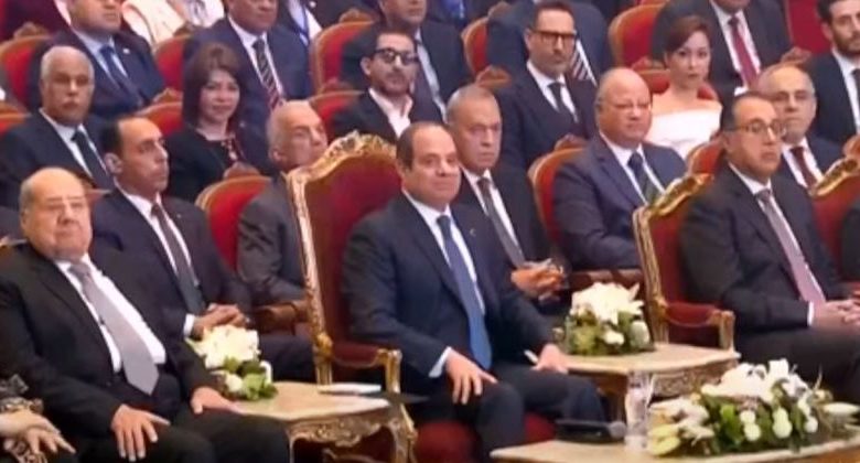 الرئيس السيسي خلال الاحتفالية