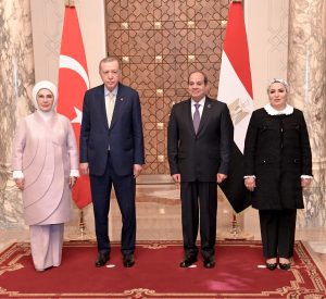 جانب من لقاء الرئيس السيسي والرئيس التركي رجب طيب أردوغان اليوم 1