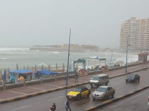 حالة الطقس في محافظة الإسكندرية - أمطار ورياح 