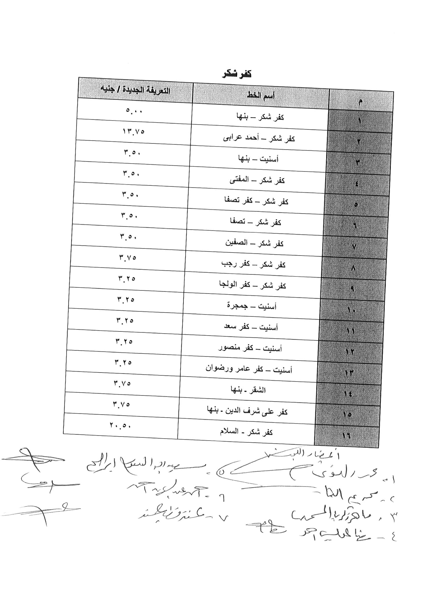 تعريفة الركوب