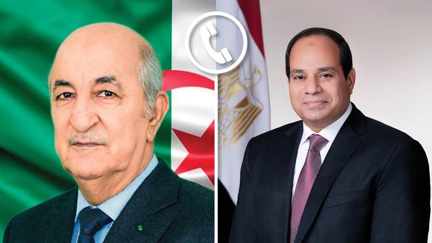 الرئيس عبد الفتاح السيسي والرئيس الجزائري