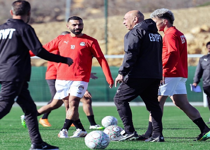 المنتخب المصري يتدرب في هانتينجتون قبل مباراة البرازيل