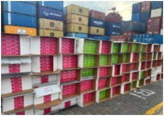 إحباط محاولة جلب كميات كبيرة من السجائر والشيشة الإلكترونية مجهولة المصدر 